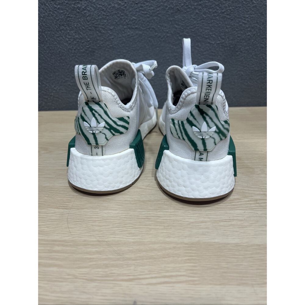 Adidas NMD_R1 White/Green Sneakers Womens Size 6 - Picture 5 of 13
